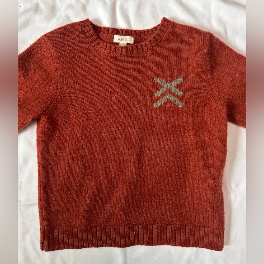 Gocco Cozy Kids Rust Sweater - European Style. Size 3-4